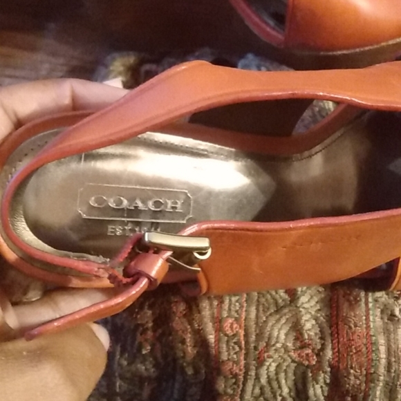 Coral Coach wedges size 8 - Picture 10 of 11